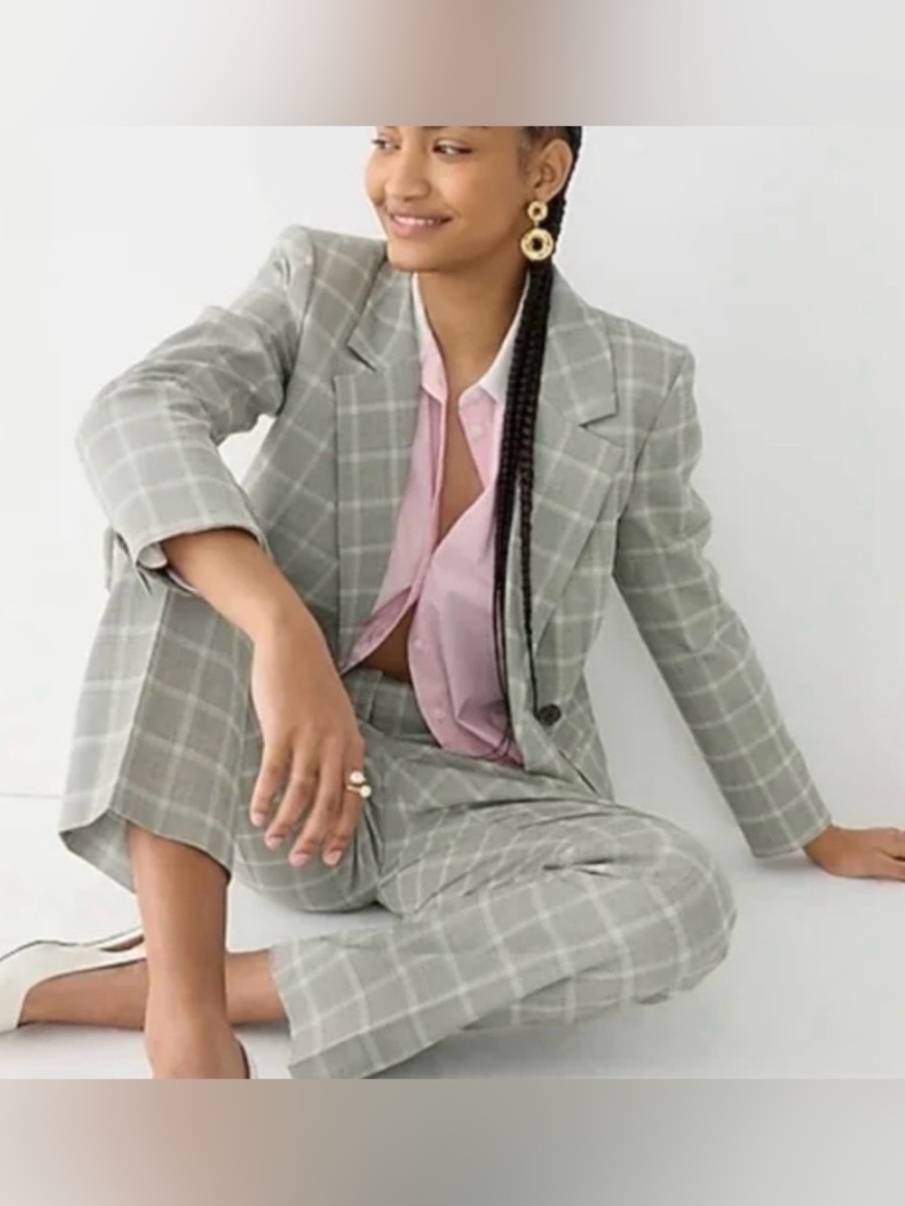 J.CREW, Women's Gray Italian Stretch Wool Blazer, Size 4